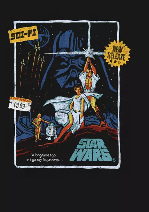 Wholesale ⌛ Star Wars Big & Tall Vintage VHS Graphic T-Shirt 🔥 5 Wholesale ⌛ Star Wars Big & Tall Vintage VHS Graphic T-Shirt 🔥 - Image 3