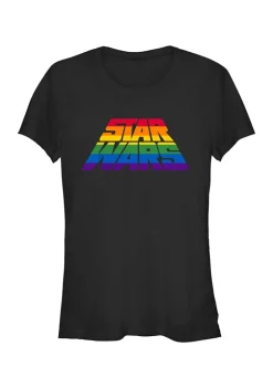 Deals 😍 Star Wars Perspective Rainbow Logo Graphic T-Shirt 🛒 -Star Wars Sales Shop Belk 975